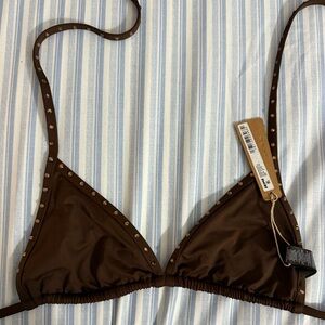 Skims Brown Swim Top